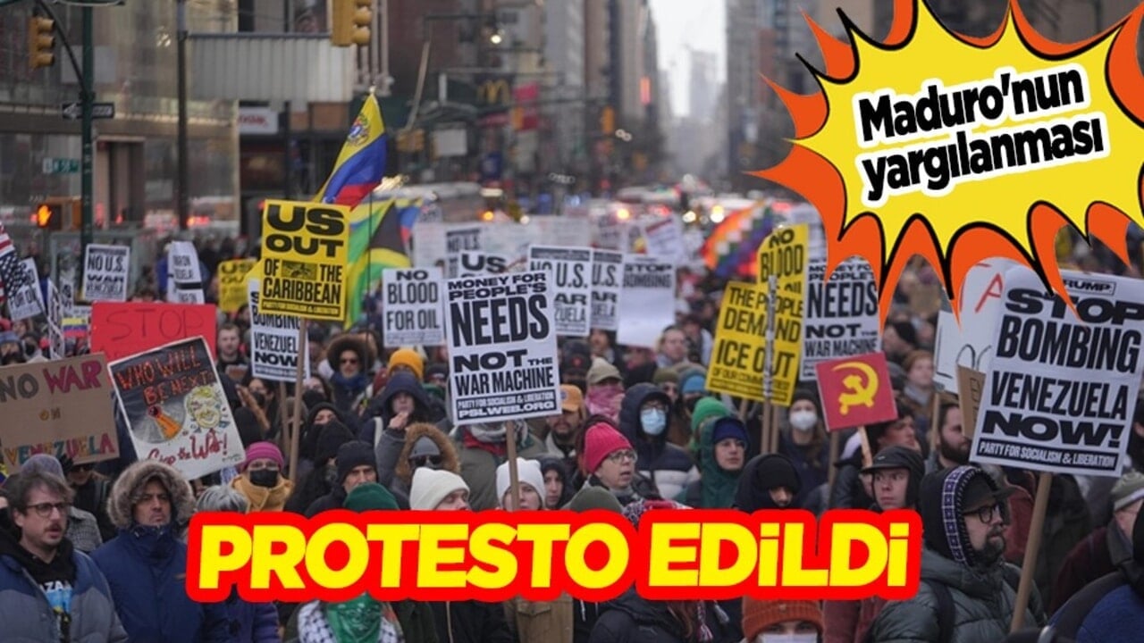 Venezuela'daki gelişmelere sessizliğini bozan New York'ta binlerce kişi Maduro için yürüdü: Hükümeti uyardı! Acı tablo