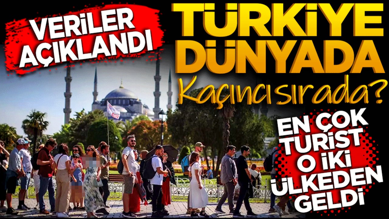 Veriler açıklandı: Türkiye dünyada 4. sırada! En çok turist o iki ülkeden geldi