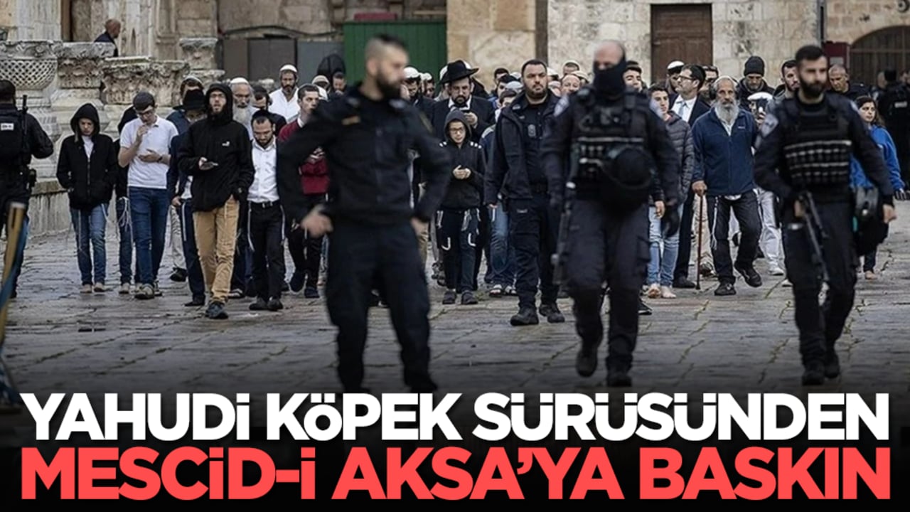 Yahudi köpek sürüsünden Mescid-i Aksa’ya baskın