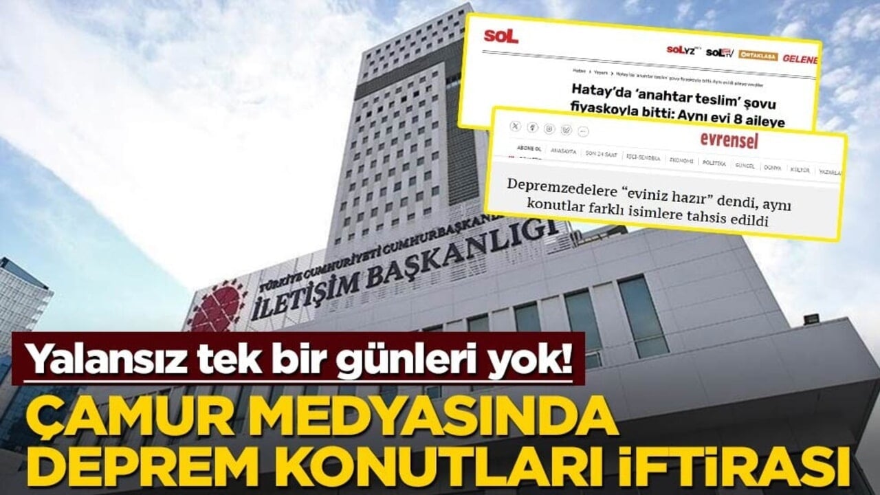 Yalansız tek bir günleri yok! Çamur medyasında deprem konutları iftirası