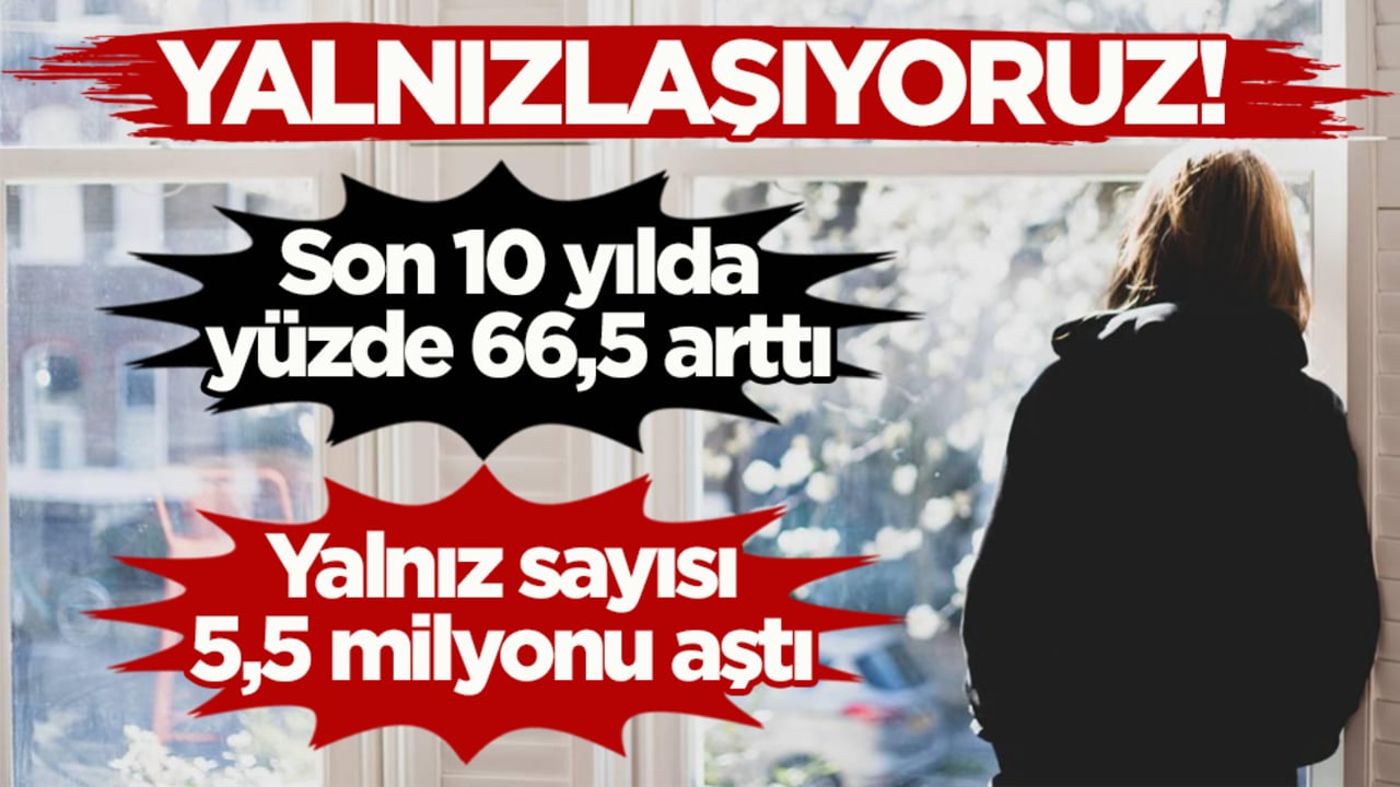 Yalnızlaşıyoruz! Son 10 yılda yüzde 66,5 arttı, 5,5 milyonu aştı