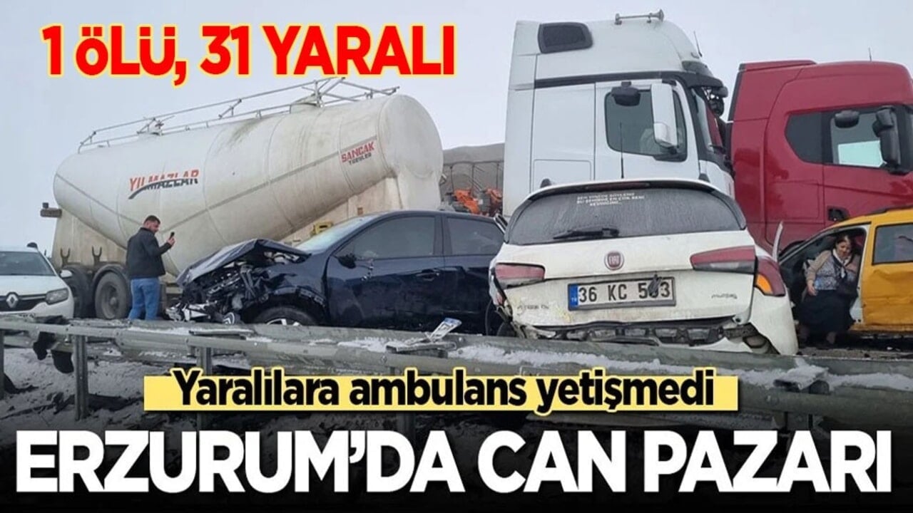 Yaralıları taşımak için ambulans yetişmedi! Erzurum'da can pazarı: 1 ölü, 31 yaralı