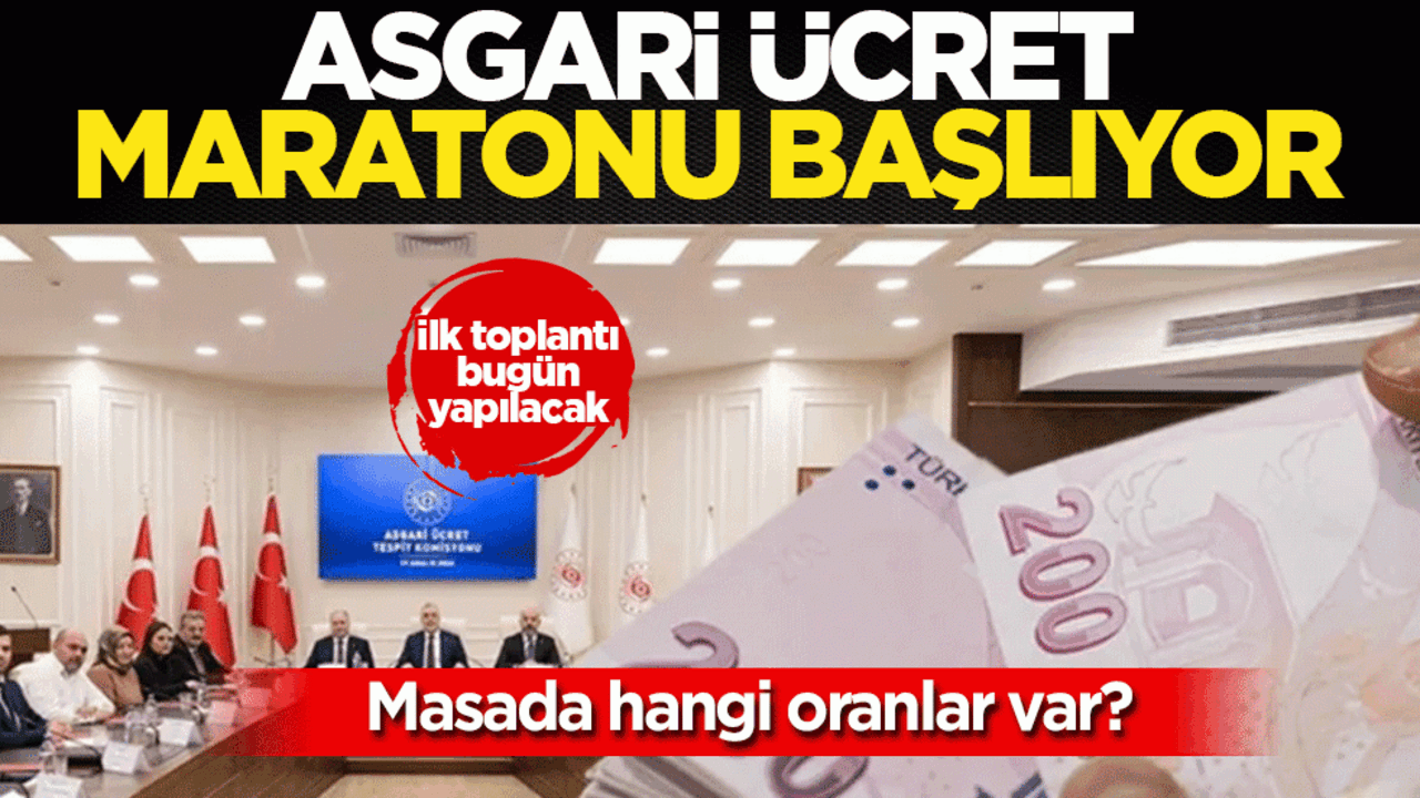 Yeni asgari ücret için masada hangi rakamlar var? 2026 asgari ücret zam oranı kaç olacak? Komisyon ilk kez bir araya geliyor