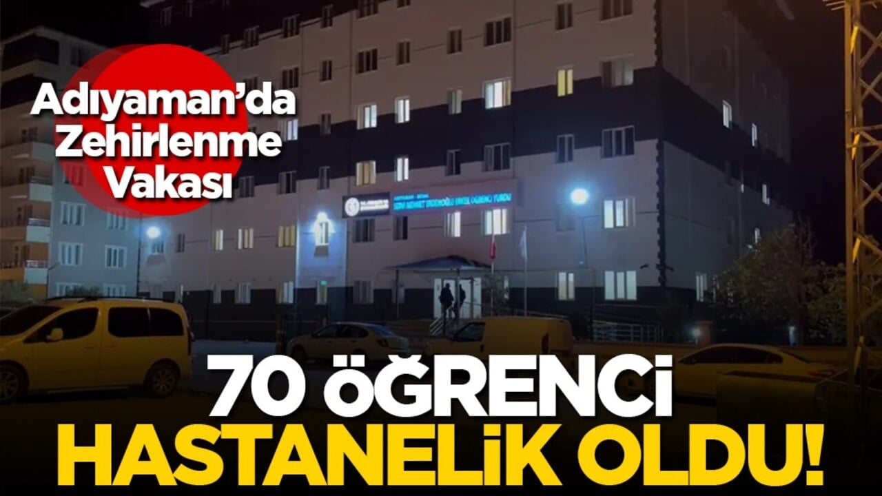 Yurtta akşam yemeği sonrası 70 öğrenci hastanelik oldu