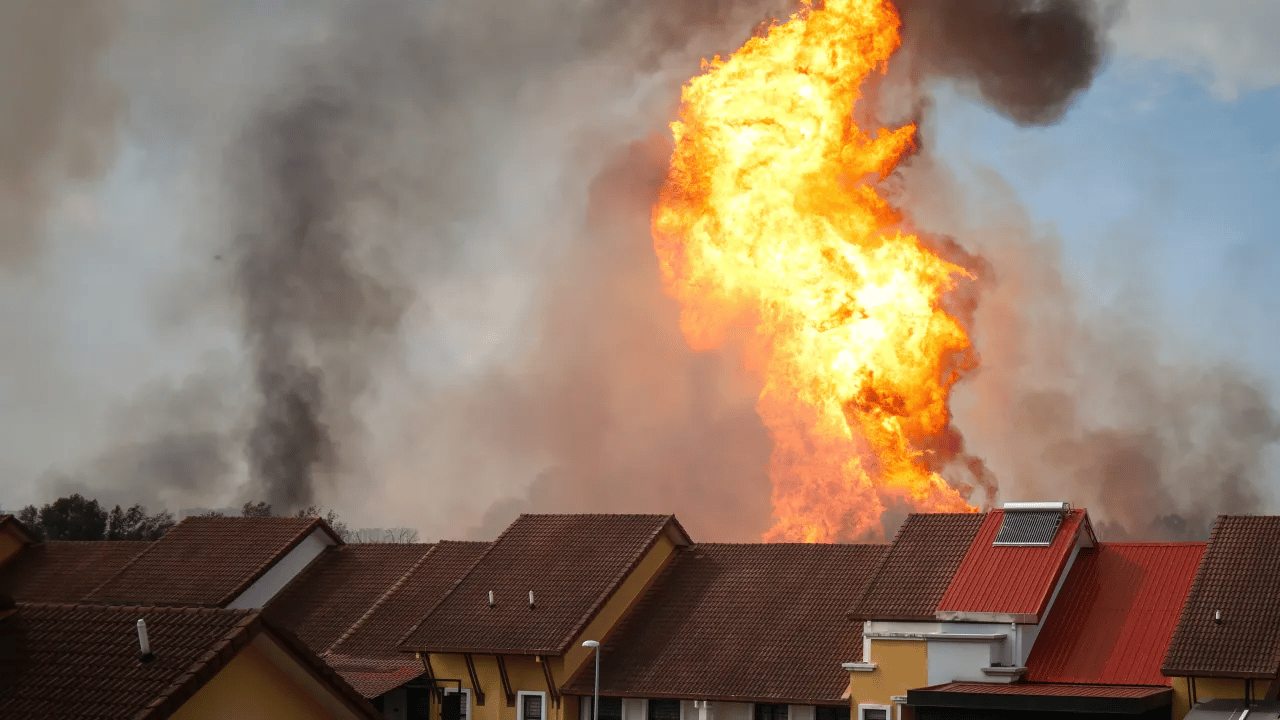 200 ev aynı anda küle döndü!