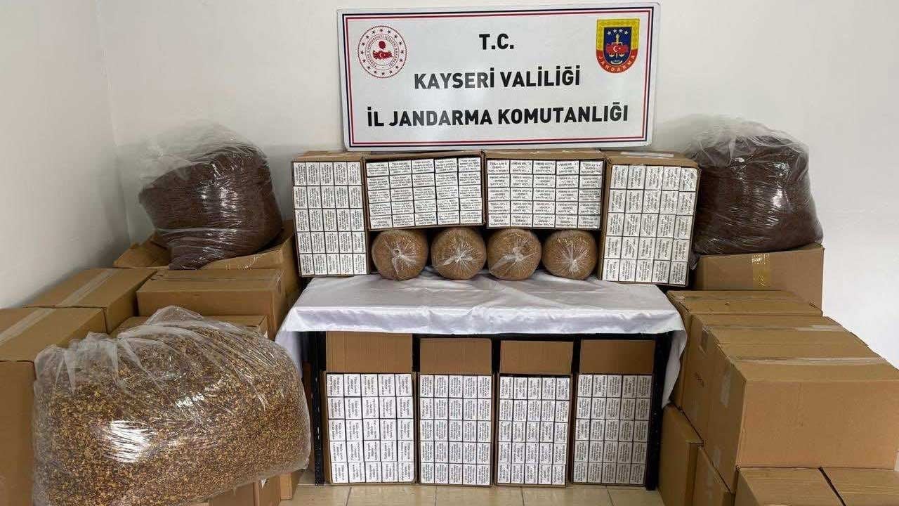 200 kilogram kaçak tütün ele geçirildi