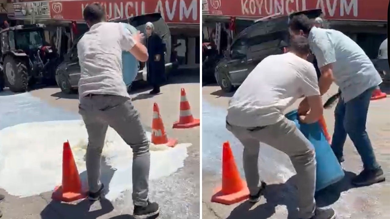Alınmayan sütlerini belediye önünde dökmüştü: Sütleri kalitesiz çıktı