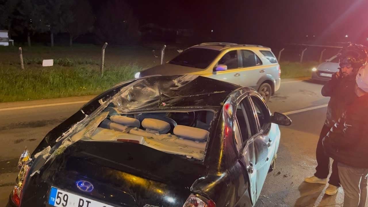 Alkollü sürücü dehşeti! Karşı şeride geçti