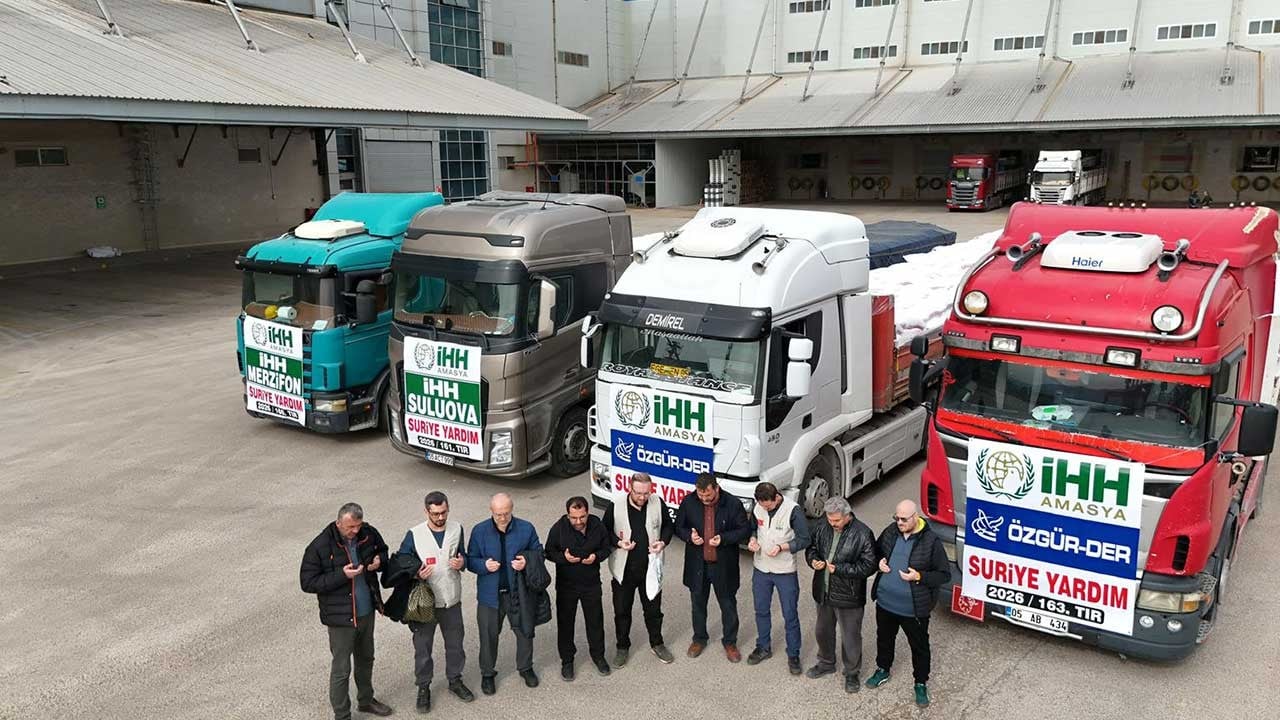 Allah razı olsun! Tırlar, dualarla Suriye'ye uğurlandı