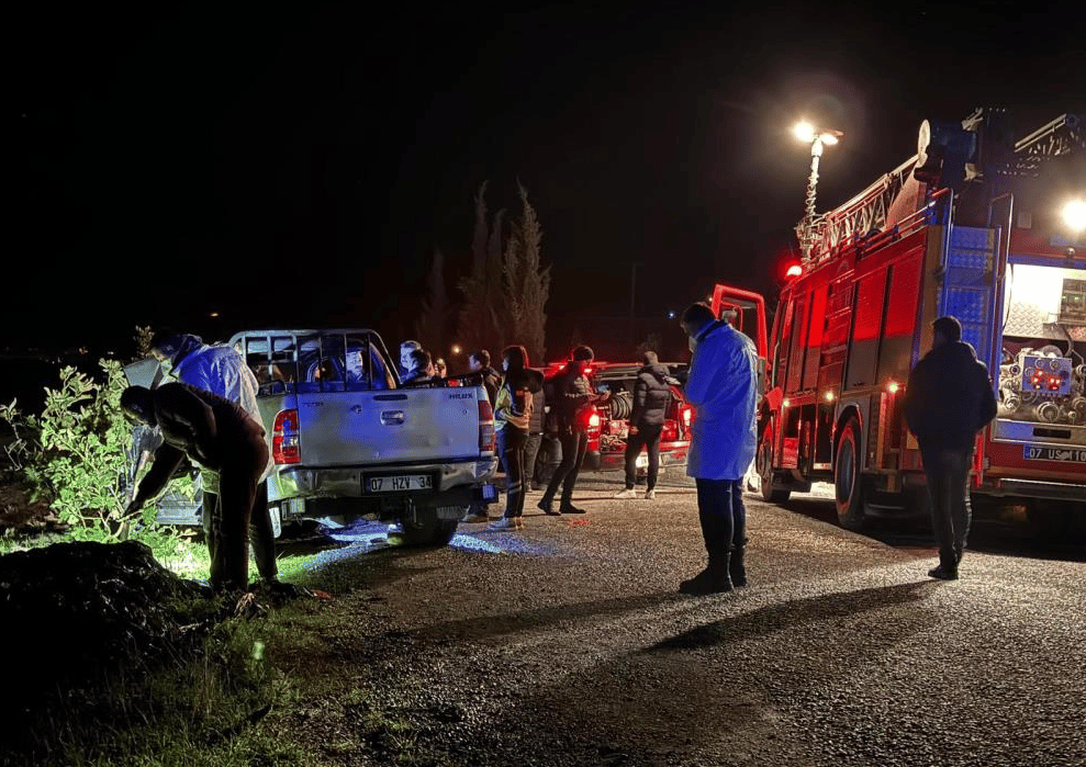 Araç içinde yanmış ceset