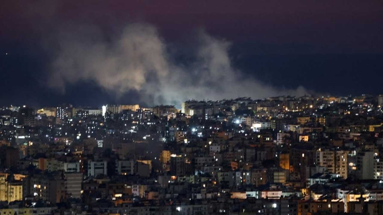 Beyrut'a yeni hava saldırıları düzenledi! Şiddetli patlamalar oluştu