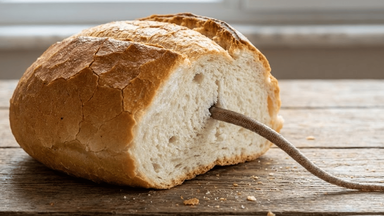 Bilmediğiniz yerden almayın: Ekmekten fare kuyruğu çıktı!