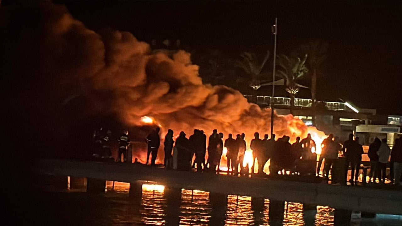 Bodrum’da marina yangını