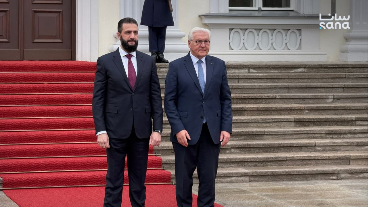 Cumhurbaşkanı kapıda karşıladı: Ahmed Şara'dan Almanya'da üst düzey temaslar