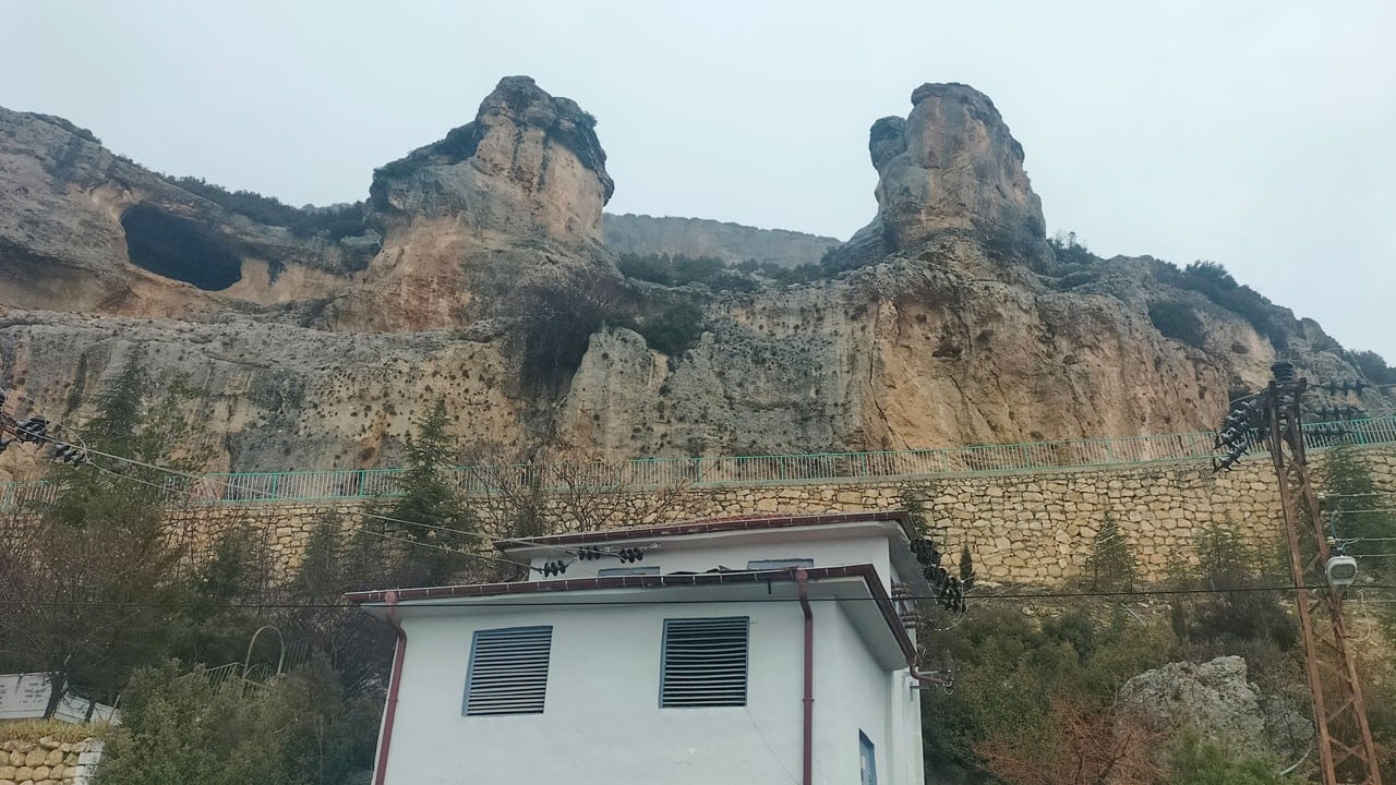 Dağdan kopan kaya mahalleye indi!