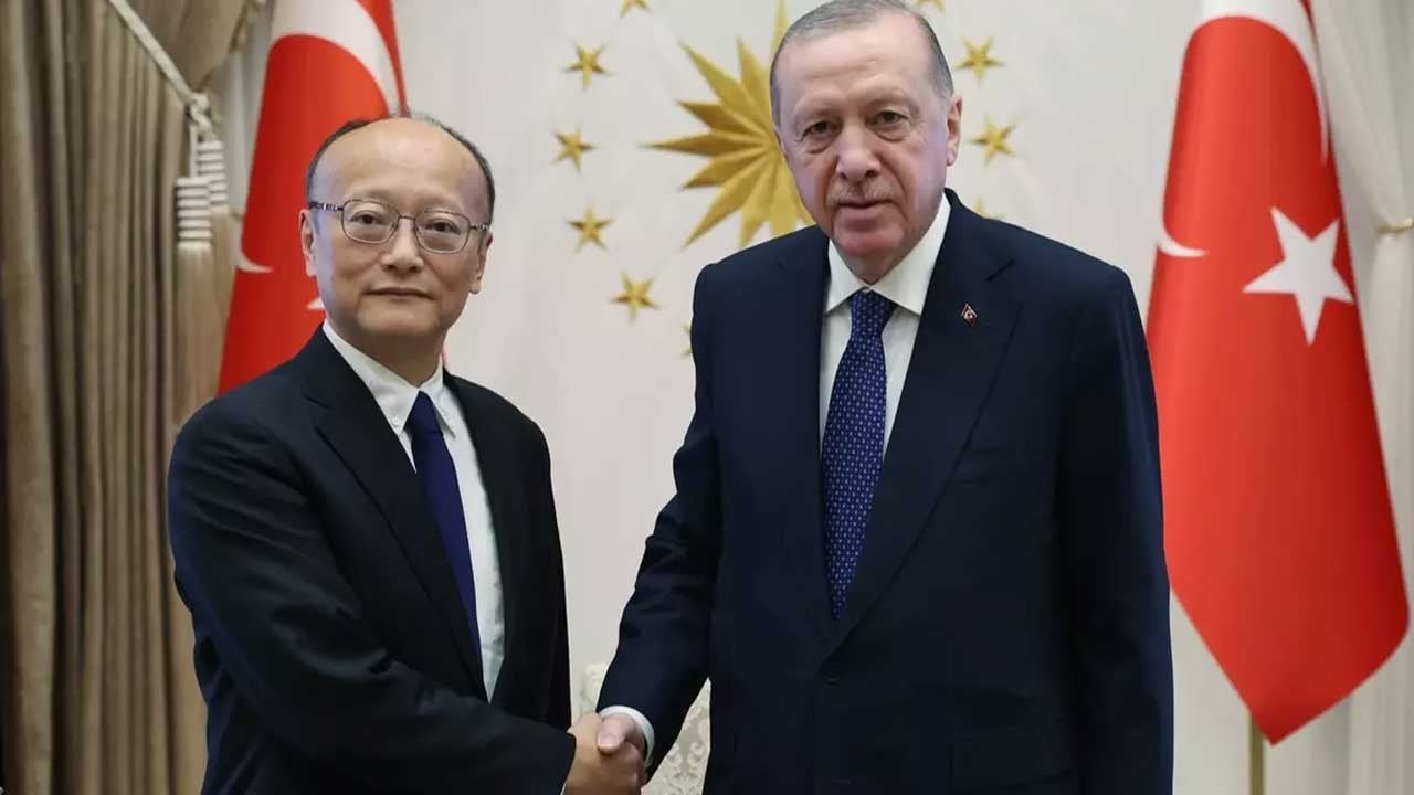 Erdoğan, Beştepe'de Kanda'yı kabul etti