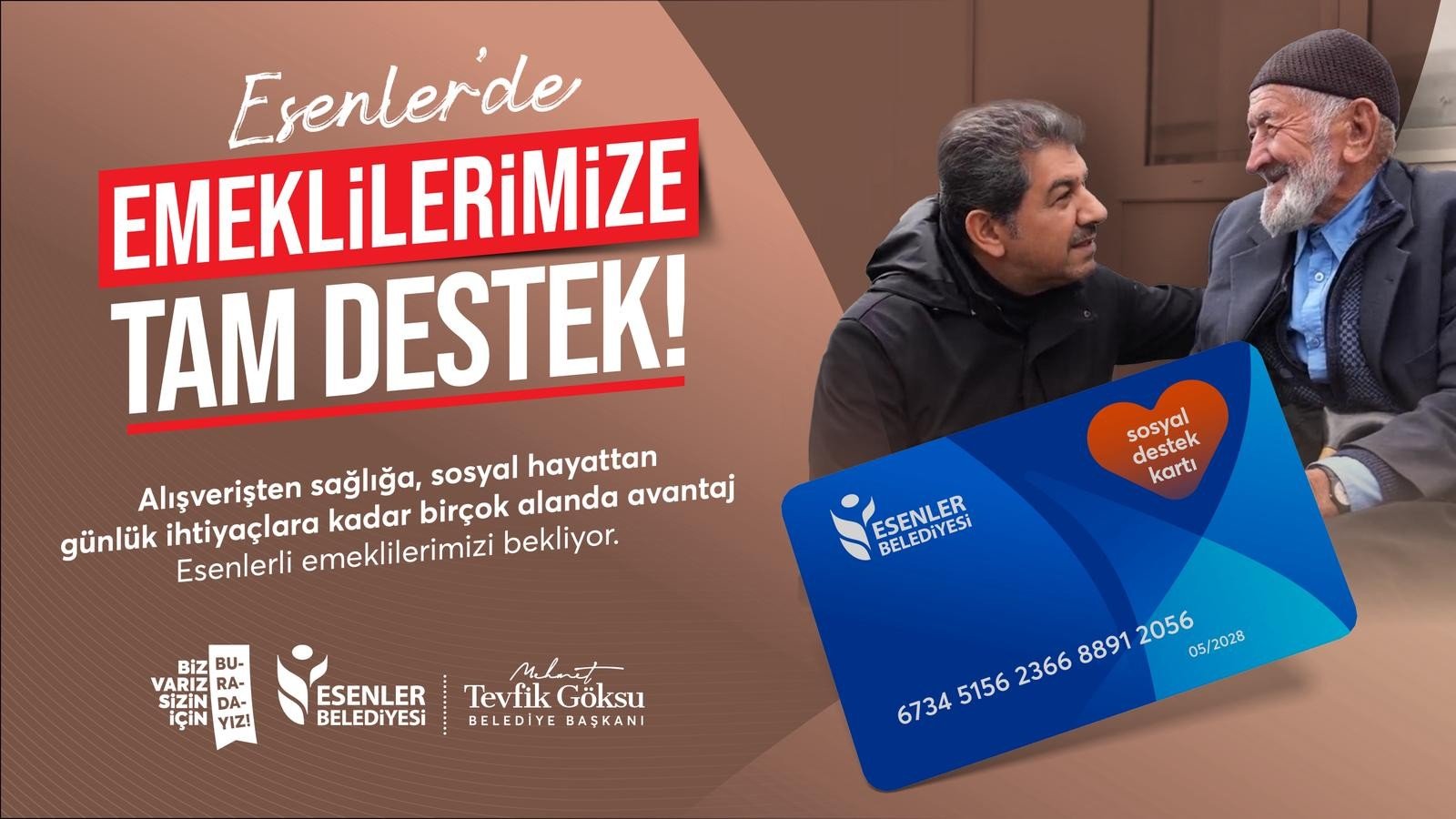 Esenler’de sosyal kart ile emeklilere anlamlı destek