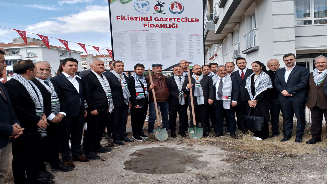 Filistinli Gazeteciler Fidanlığı: Filistinli 273 gazeteci anısına fidan dikildi