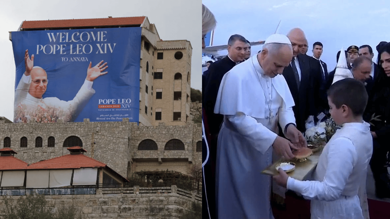 Hizbullah'a bağlı gruplardan Papa'ya coşkulu karşılama