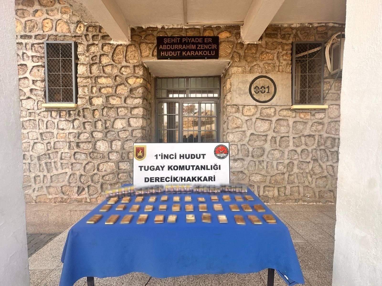 Hudut Birlikleri kaçak altın ve sigara yakaladı