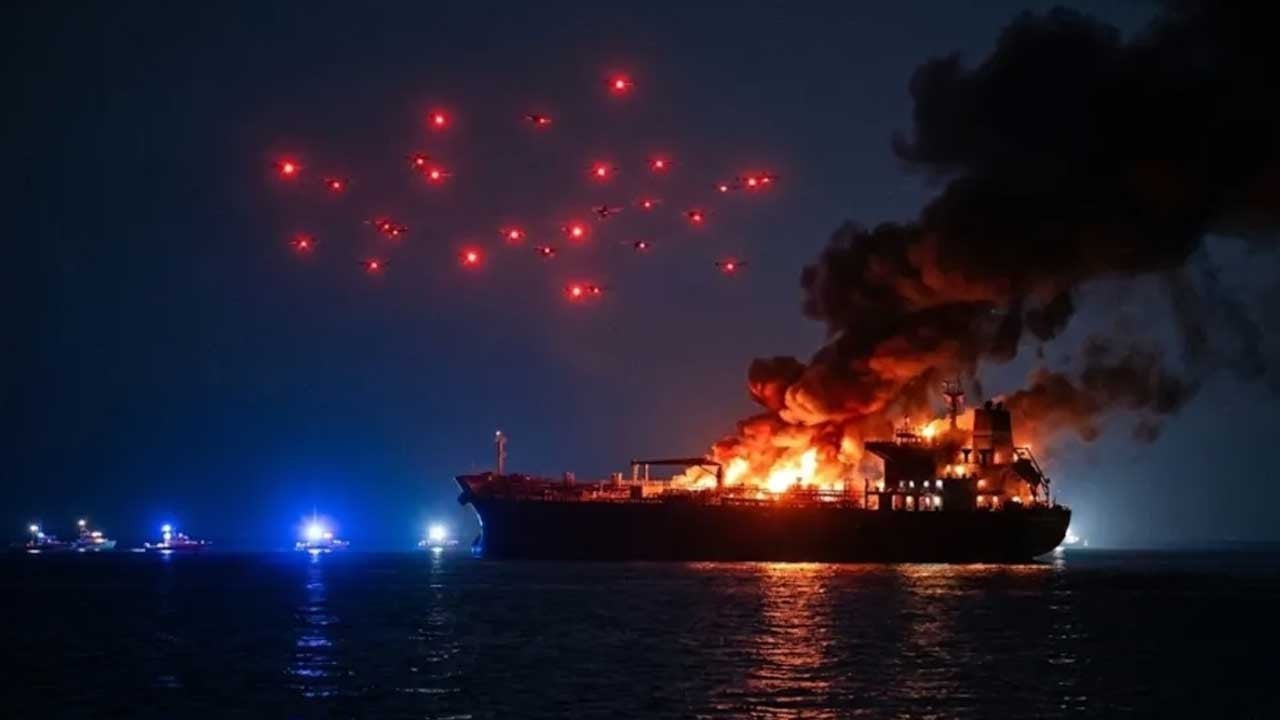 İHA'lar petrol tankerini vurdu