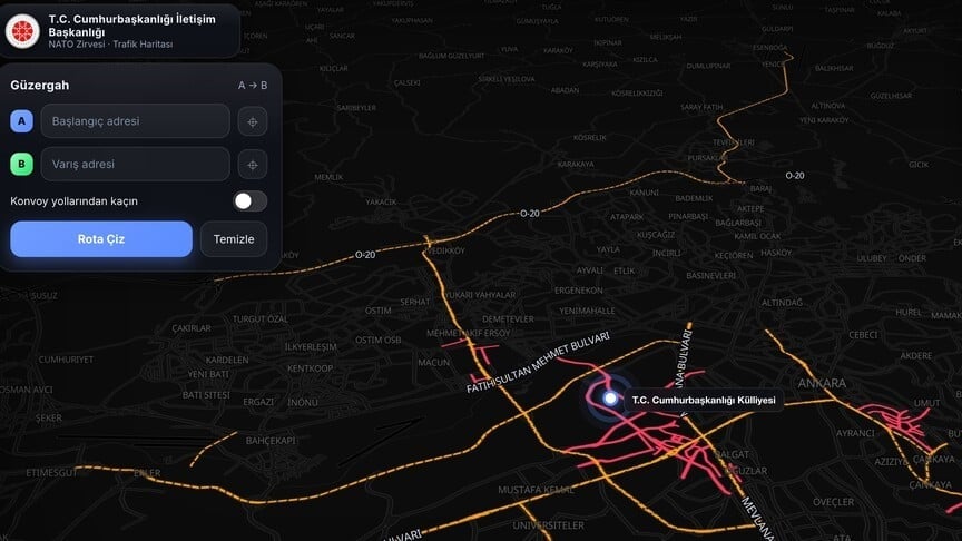 İletişim Başkanlığı hazırlamıştı! NATO Zirvesi trafik haritasına yoğun ilgi