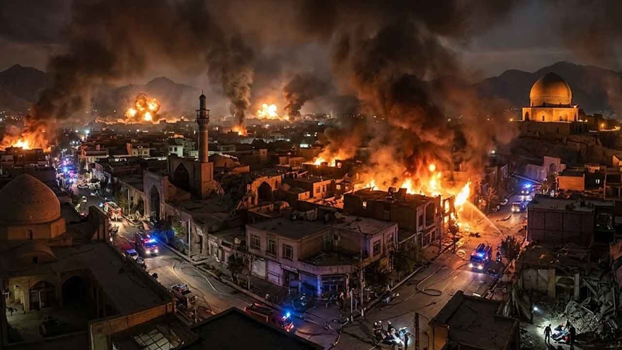 İran'a saldırı! Rey kenti alevler içinde kaldı, can kayıpları var!