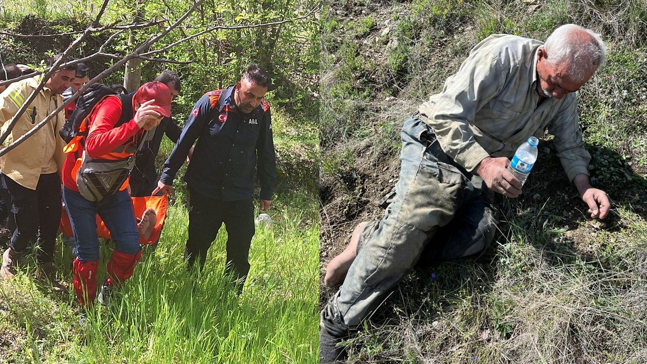 İskilip’in 2 gündür havada ve karada aradığı Ahmet amca dağda uyurken bulundu