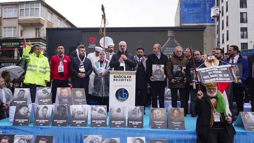 İstanbul'da İsrail'in Filistinli esirlere yönelik "idam yasası" protesto edildi