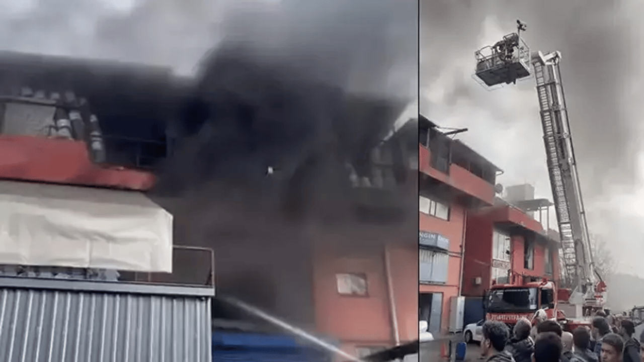 İstanbul'da plastik imalathanesinde yangın