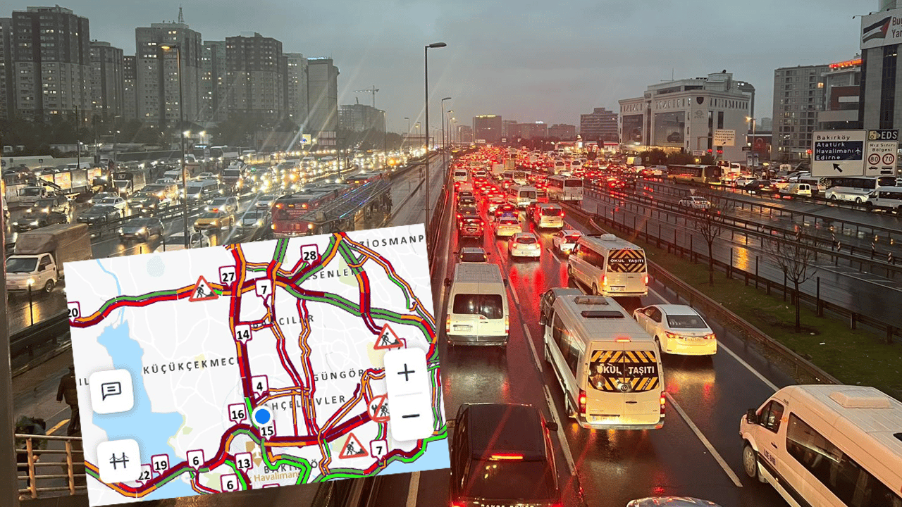 İstanbul'da yoğunluk yüzde 90'a ulaştı, trafik durdu!