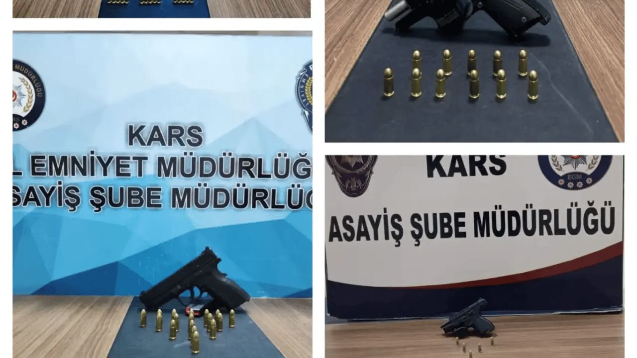 Kars'ta çok sayıda silah ve fişek ele geçirildi!