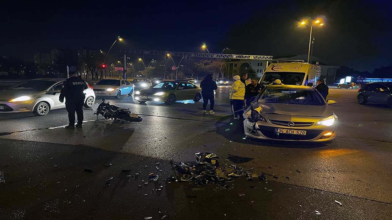 Kayseri’de otomobil ile motosiklet çarpıştı: 1 yaralı