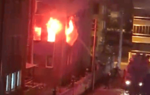 Kütahya’da apartman dairesinde yangın