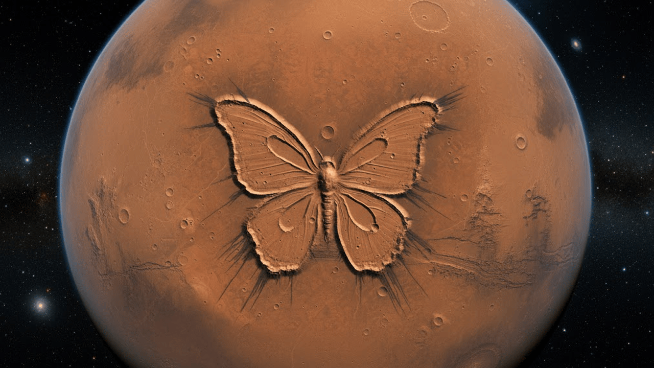 Mars'ta dev kelebek!