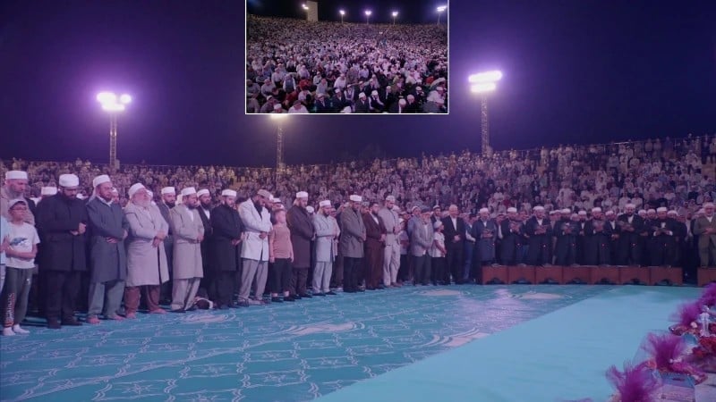 Menzil'de on binlerin katılımıyla Seyyid Abdülbaki Elhüseyni için Mevlid-i Şerif Programı