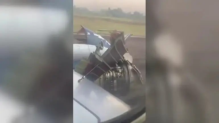 Nijerya'da havada can pazarı: Parçalanan motor facianın eşiğinden döndürdü!