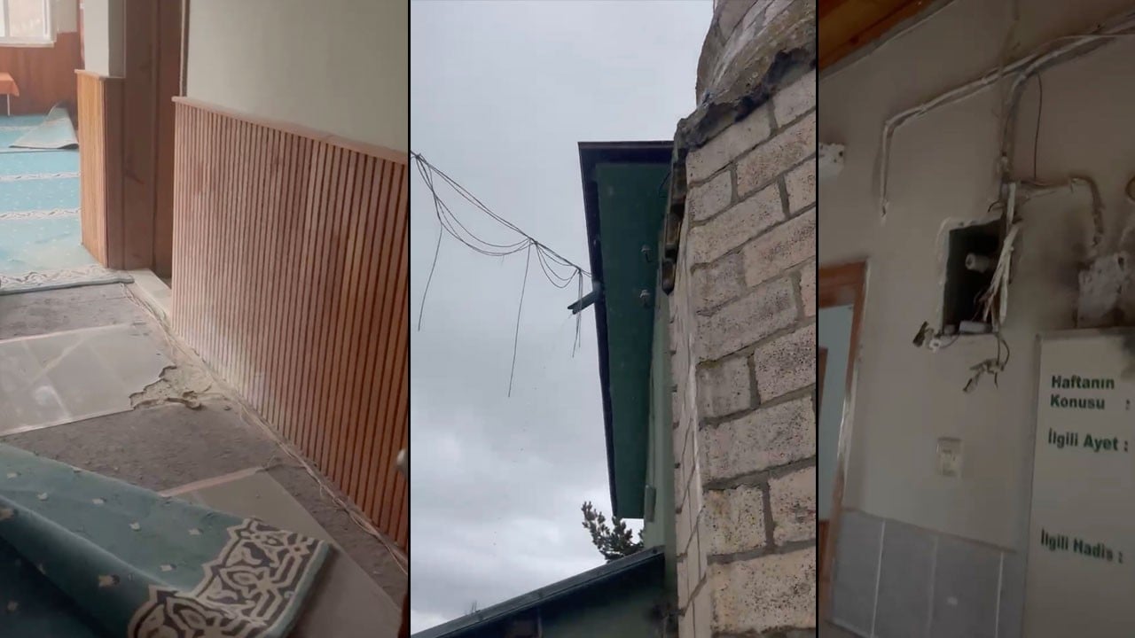 O ilimizde camiye yıldırım düştü!