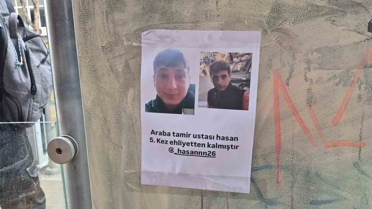 Okuyanlar şaşkınlığını gizleyemedi: Tramvay durağına garip ilan