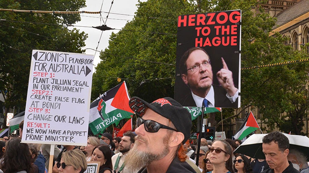 Polis adeta etten duvar ördü! Siyonist Herzog'a son gün sürprizi