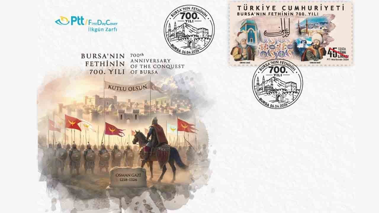 PTT’den "Bursa’nın Fethinin 700. Yılı" şerefine anma pulu ve ilkgün zarfı