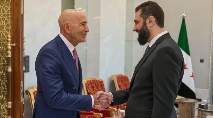 Şam’da diplomasi trafiği: Ahmet Şara ve Tom Barrack bir araya geldi