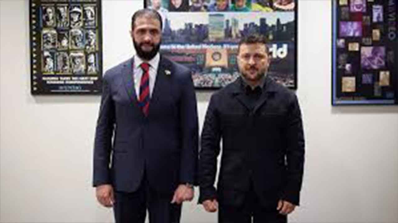 Şam'da tarihi üçlü zirve! Zelenskiy ve Şara gıda ve güvenlik için el sıkıştı!