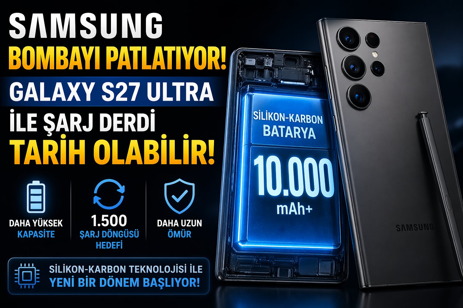 Samsung Bombayı Patlatıyor: Galaxy S27 Ultra ile Şarj Derdi Tarih Olabilir!