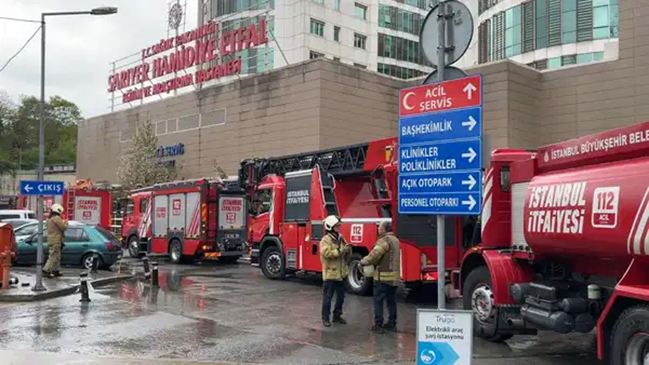 Sarıyer Hamidiye Etfal Hastanesi’nde çıkan yangın korkuttu