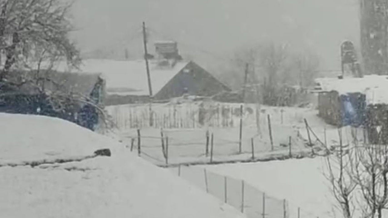 Siirt’te lapa lapa kar yağdı