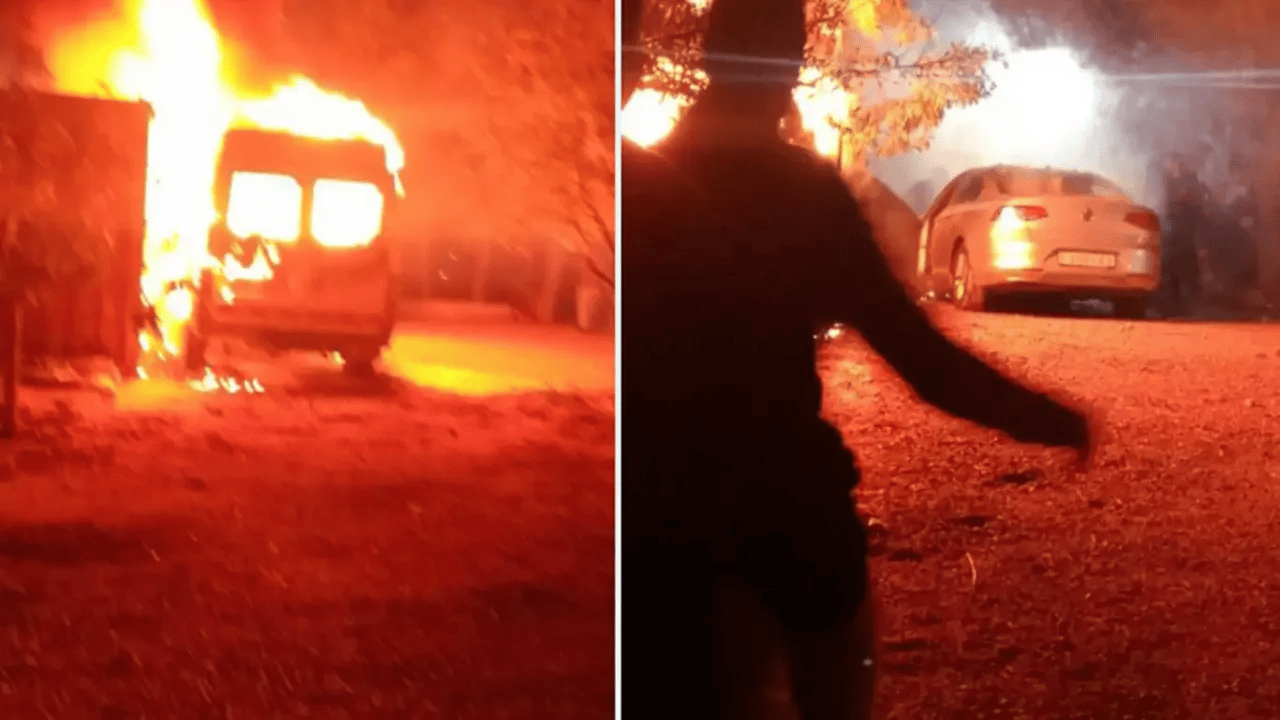 Sivil Yahudiler Filistinlilerin köyünü yaktı