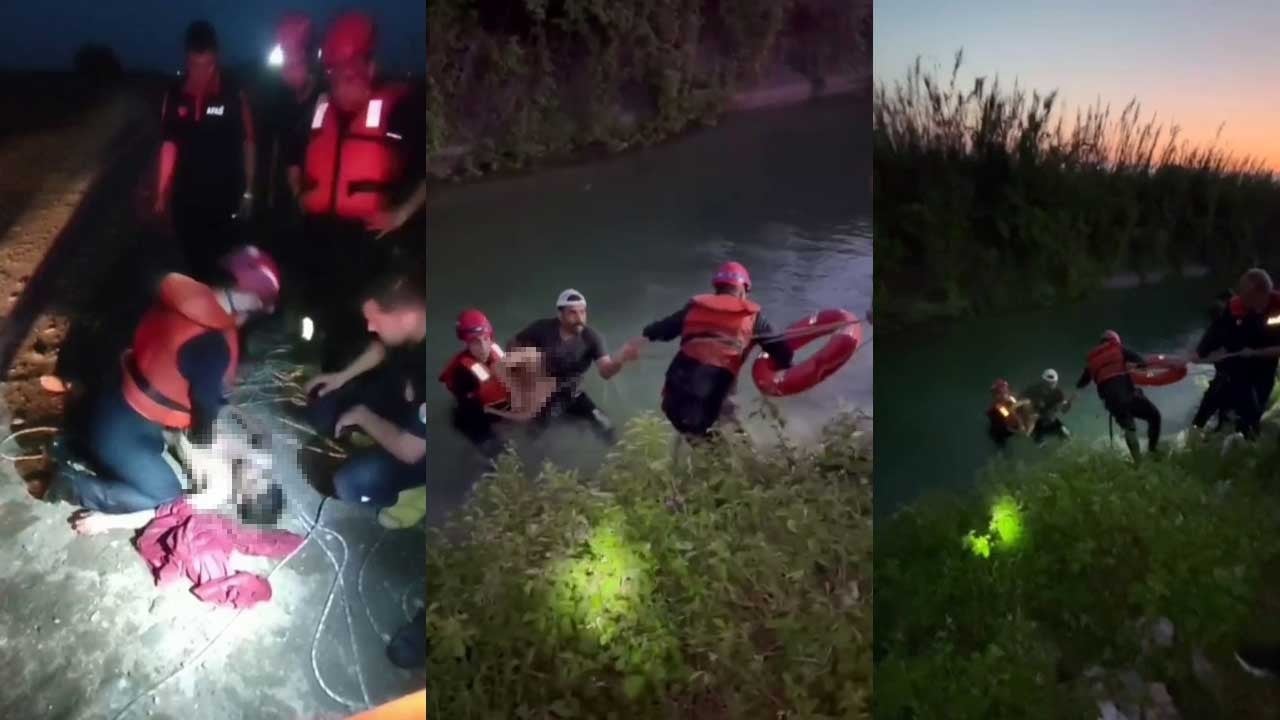 Sulama kanalına düştü! itfaiye görevlisinin kalp masajıyla hayata döndürüldü