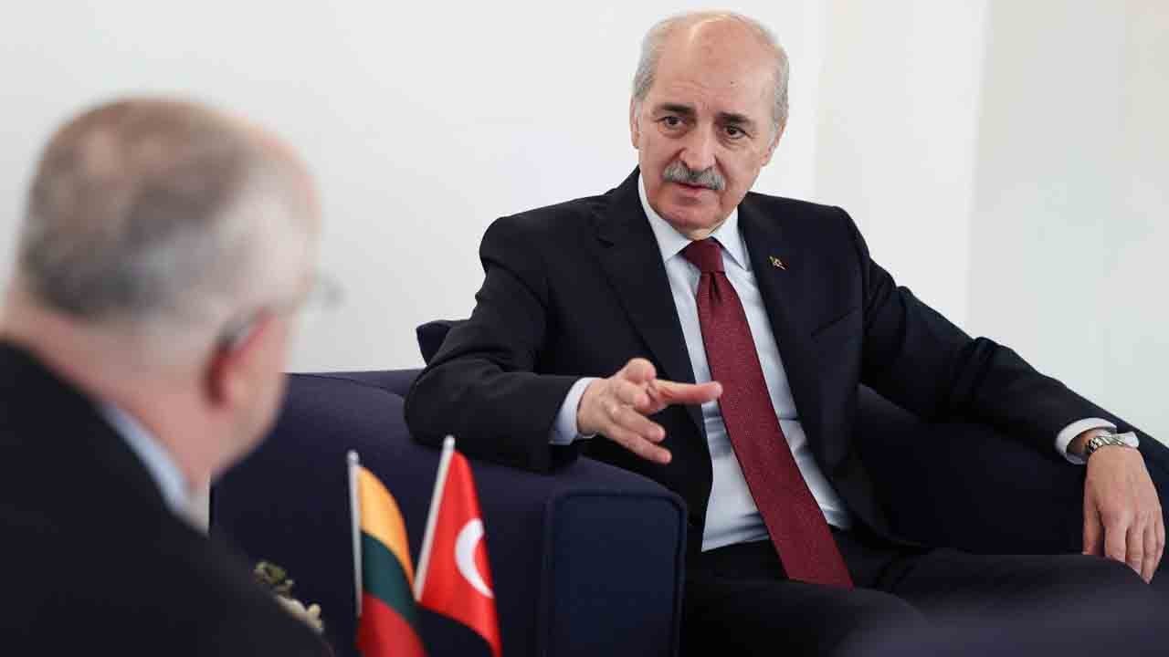 TBMM Başkanı Kurtulmuş, Litvanya Meclis Başkanı Olekas ile görüştü