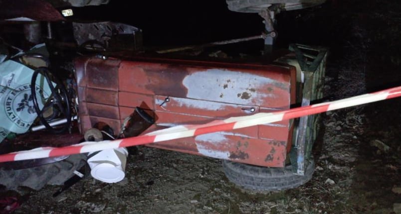 Tokat’ta traktör devrildi sürücüsü hayatını kaybetti